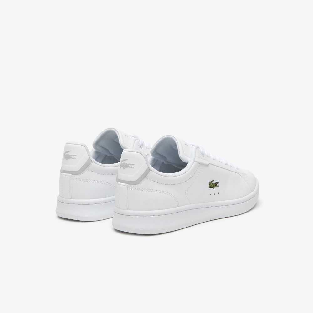 Lacoste Carnaby Pro BL Tonal Leather Sneakers White/White | ZKMI-25731