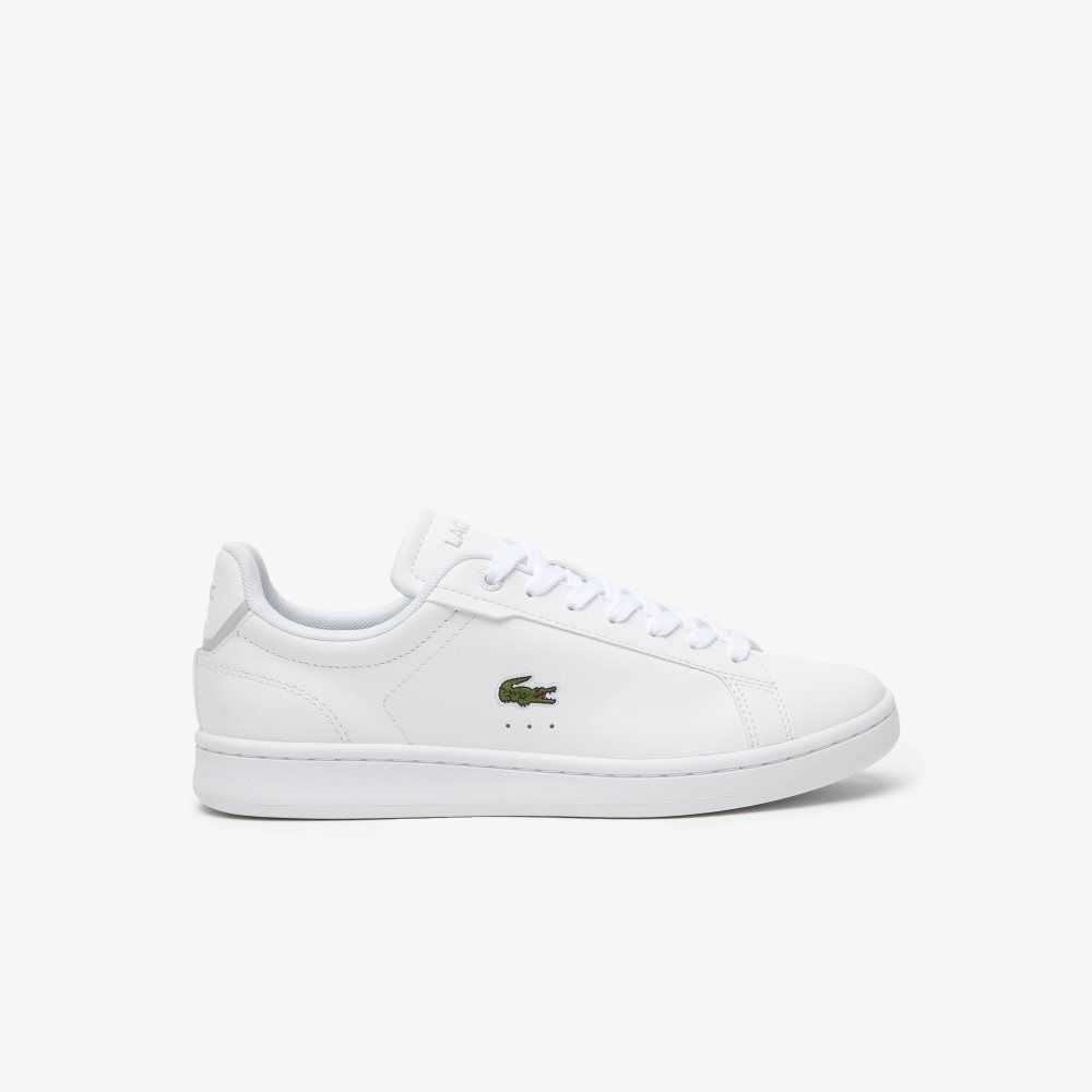 Lacoste Carnaby Pro BL Tonal Leather Sneakers White/White | ZKMI-25731