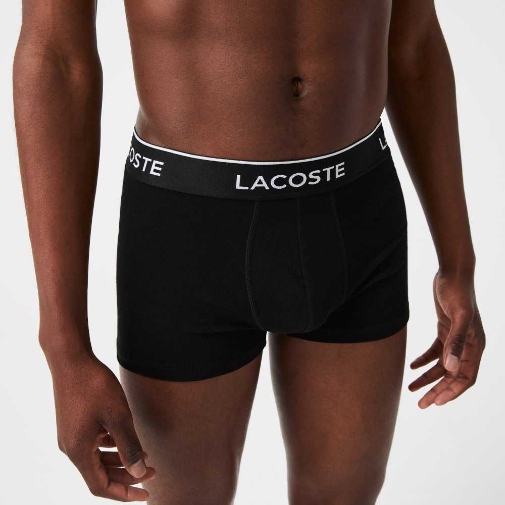 Lacoste Casual Boxer Brief 3-Pack Black | GTJL-27184