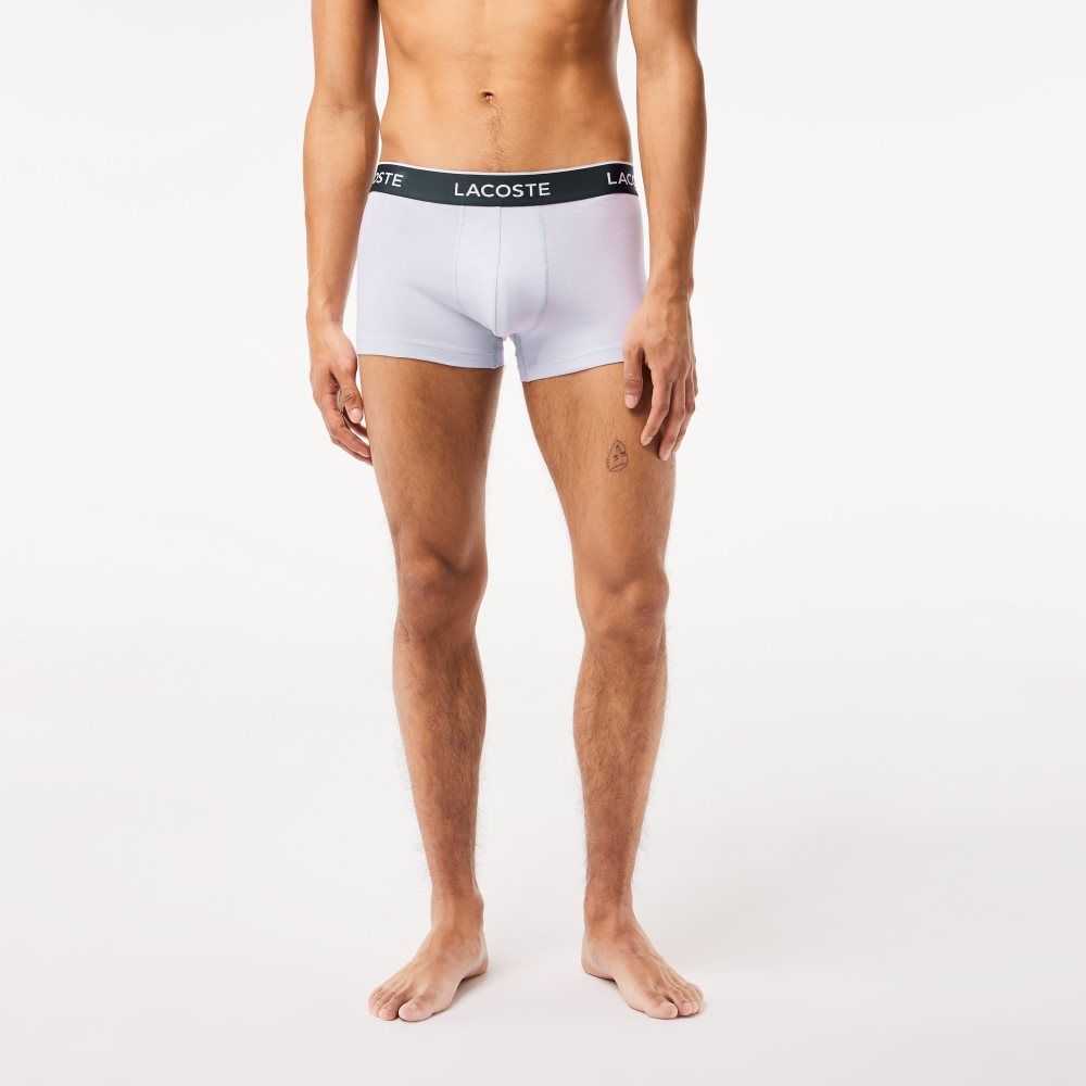 Lacoste Casual Boxer Brief 3-Pack Purple / Navy Blue / Grey Chine | CIBL-13542