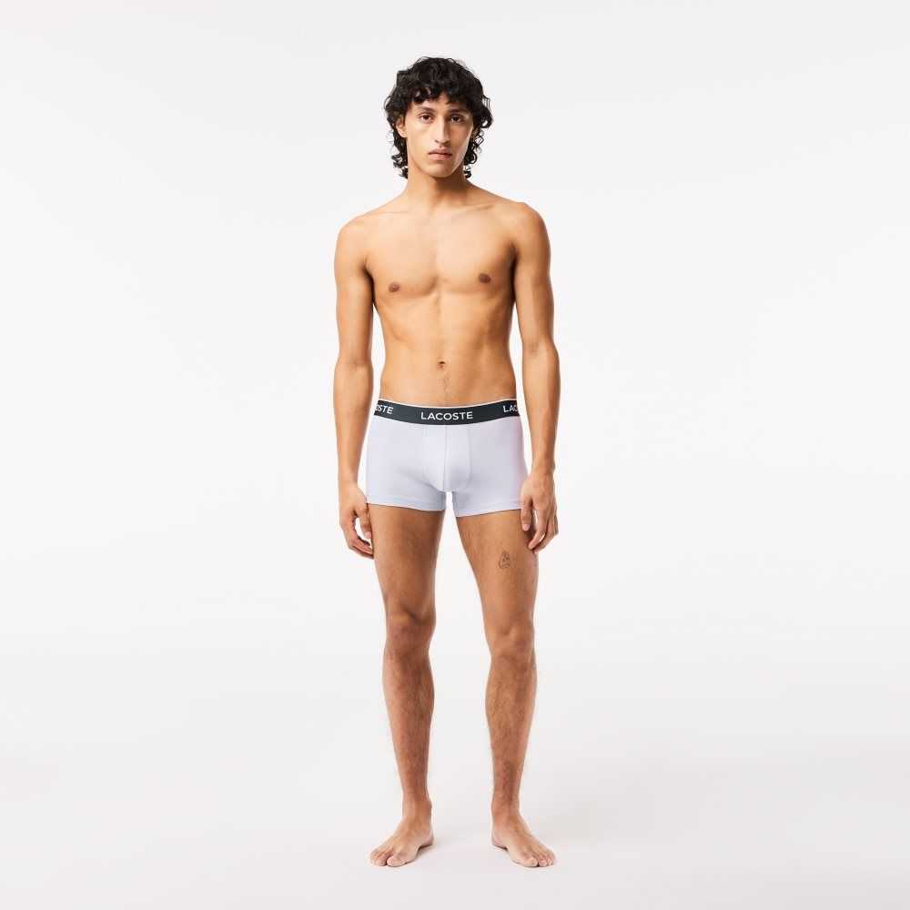 Lacoste Casual Boxer Brief 3-Pack Purple / Navy Blue / Grey Chine | CIBL-13542