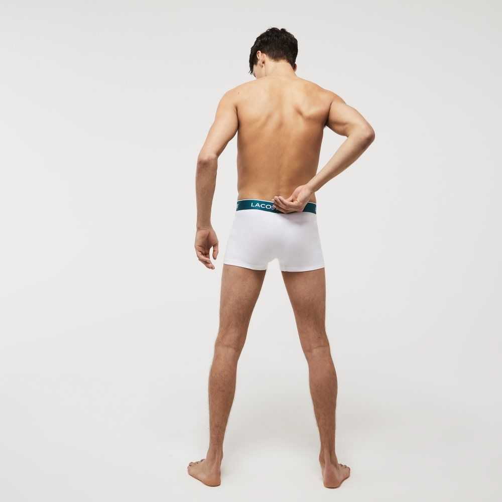 Lacoste Casual Boxer Brief 3-Pack White | FENB-31850