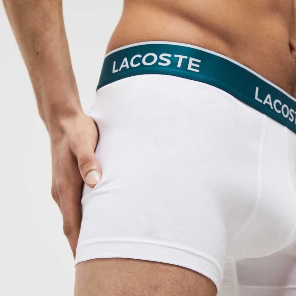 Lacoste Casual Boxer Brief 3-Pack White | FENB-31850