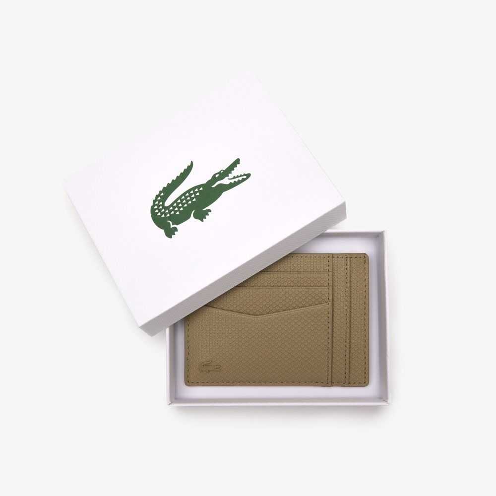 Lacoste Chantaco Calfskin Leather Card Holder Lion | GORH-67085