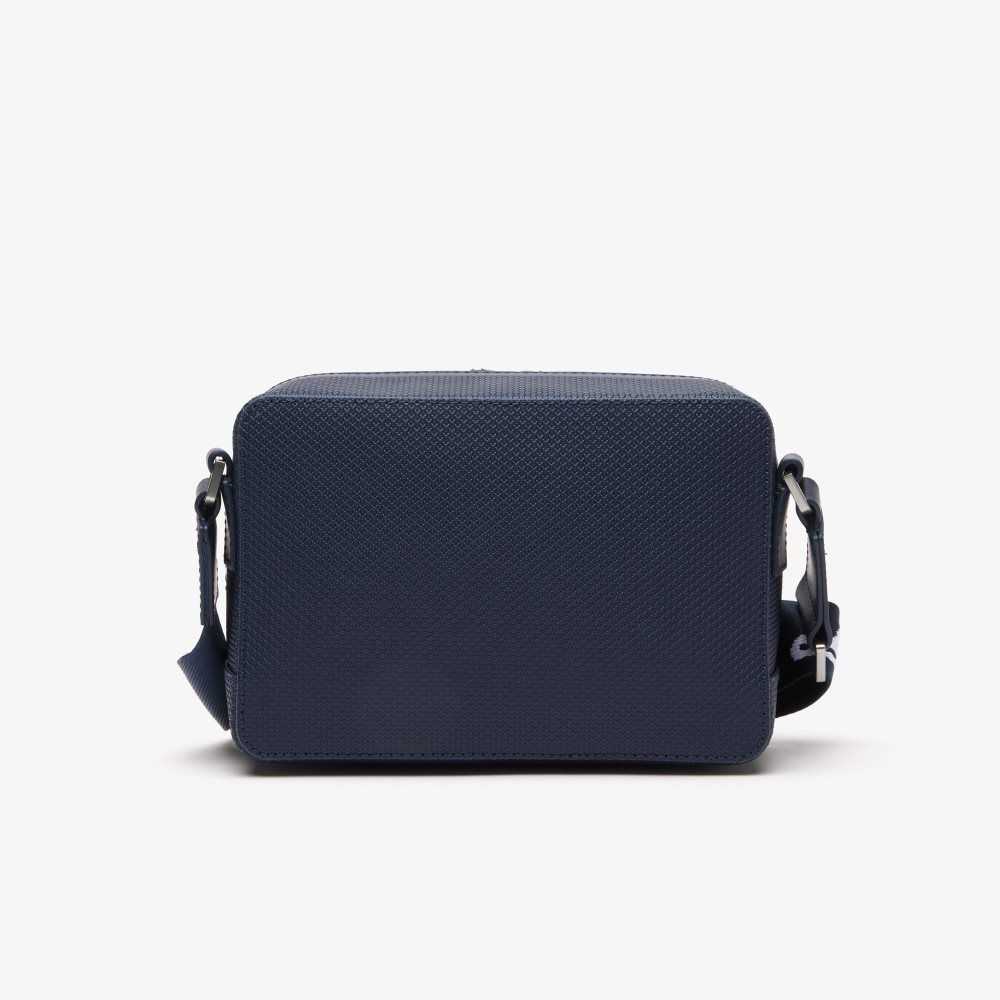 Lacoste Chantaco Logo Strap Bag Bleu Nuit Blanc | TRLO-05341