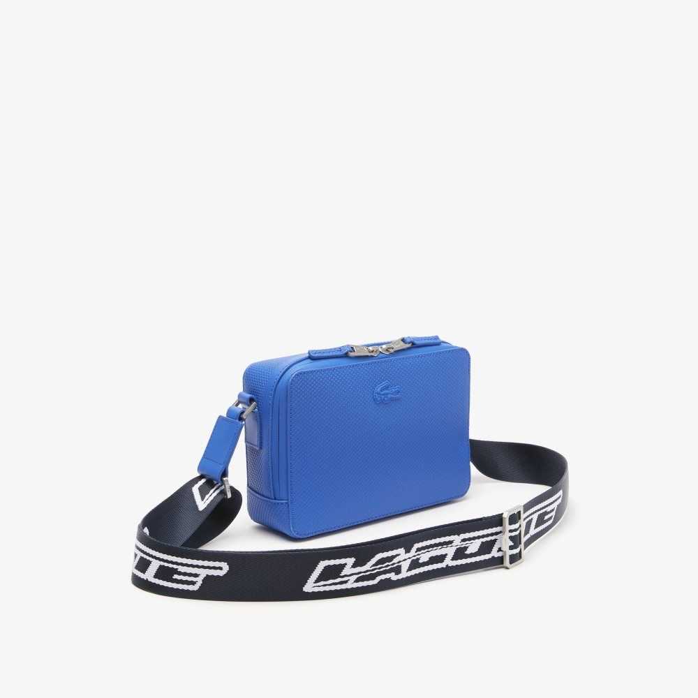 Lacoste Chantaco Logo Strap Bag Royaume Bleu Nuit Blanc | FXNY-28195