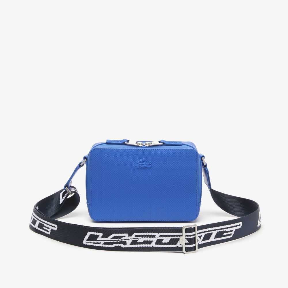 Lacoste Chantaco Logo Strap Bag Royaume Bleu Nuit Blanc | GCSV-46839