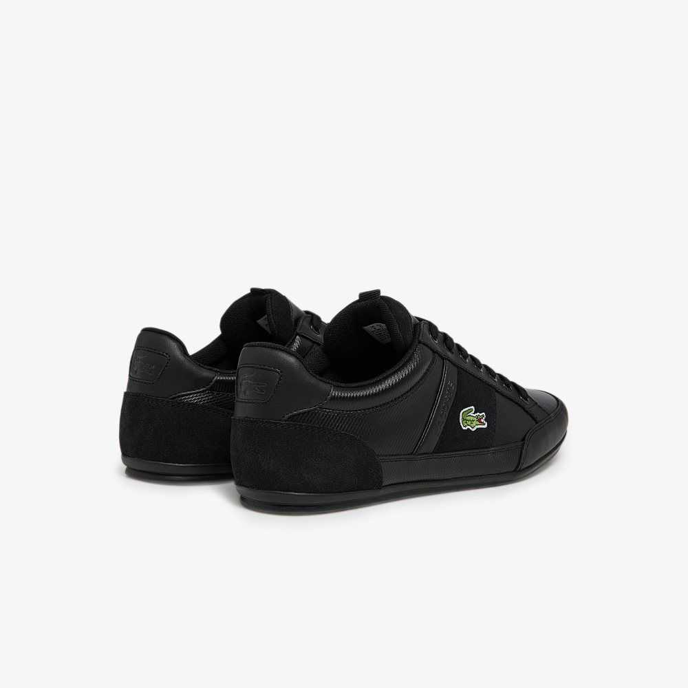 Lacoste Chaymon BL Leather Tonal Sneakers Blk/Blk | VZOI-58943