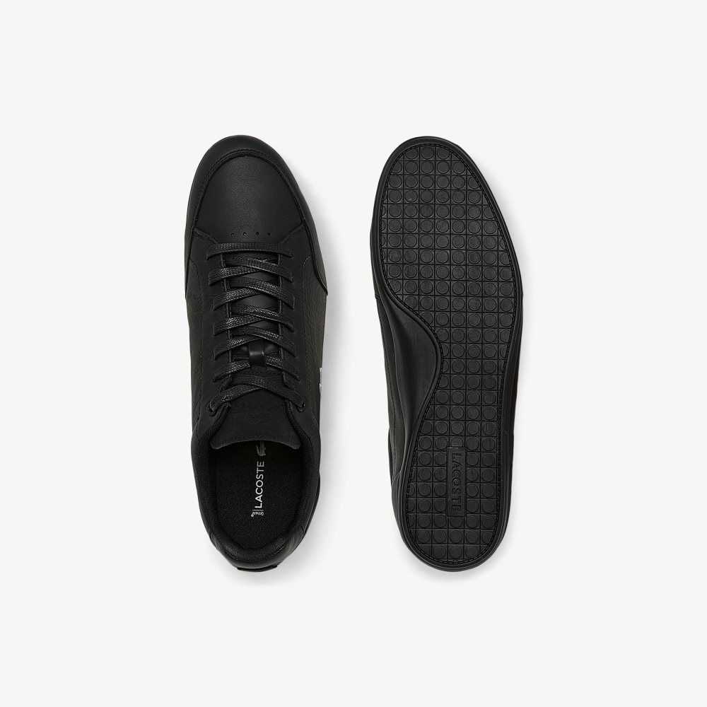 Lacoste Chaymon Crafted Leather Sneakers Blk/Blk | WTCE-13725