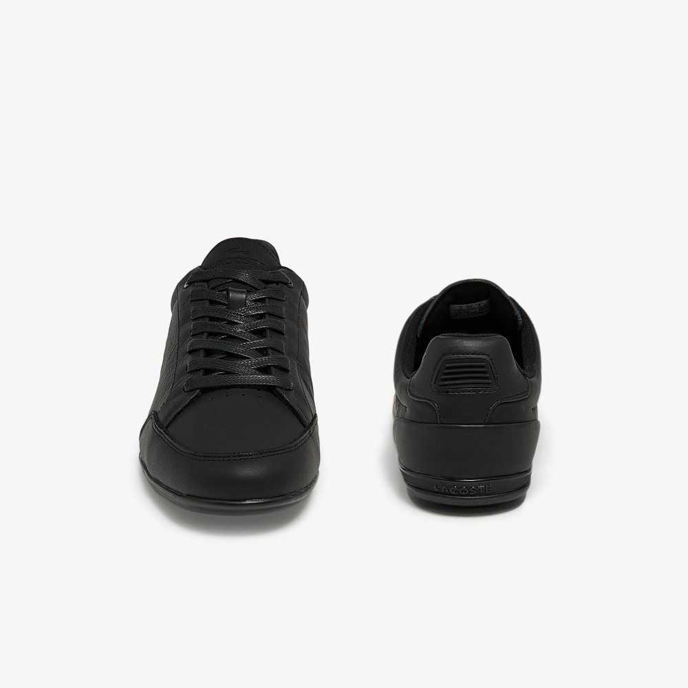 Lacoste Chaymon Crafted Leather Sneakers Blk/Blk | WTCE-13725