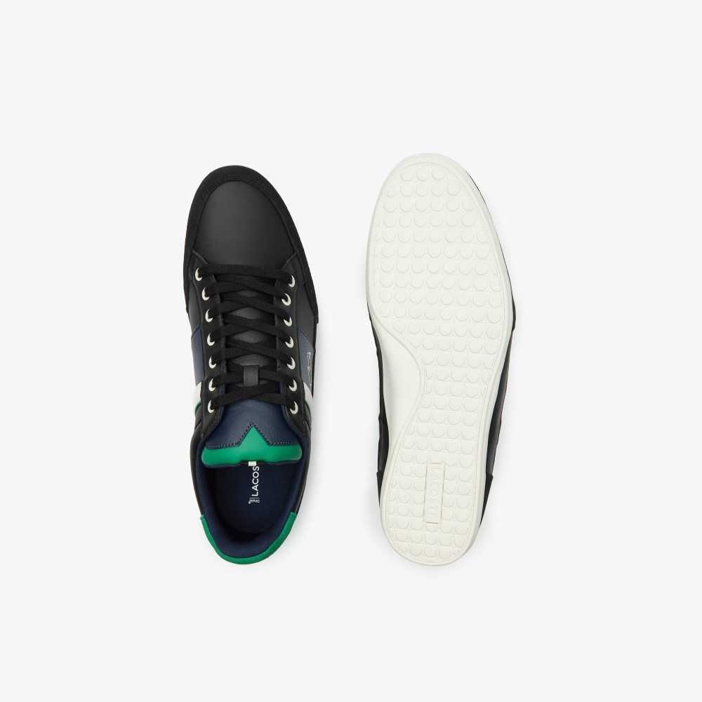 Lacoste Chaymon Leather Sneakers Black/Green | GDTV-17035