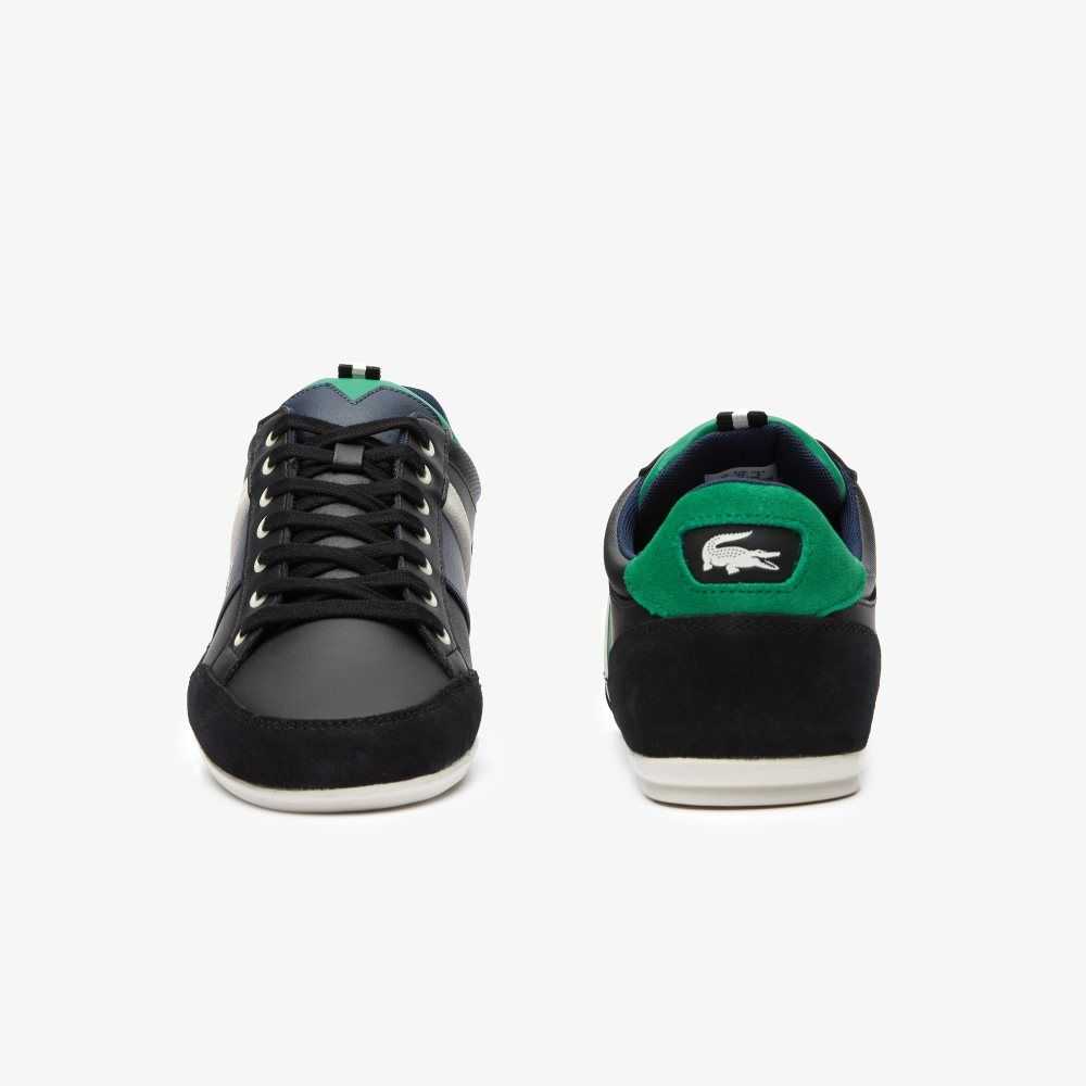 Lacoste Chaymon Leather Sneakers Black/Green | GDTV-17035