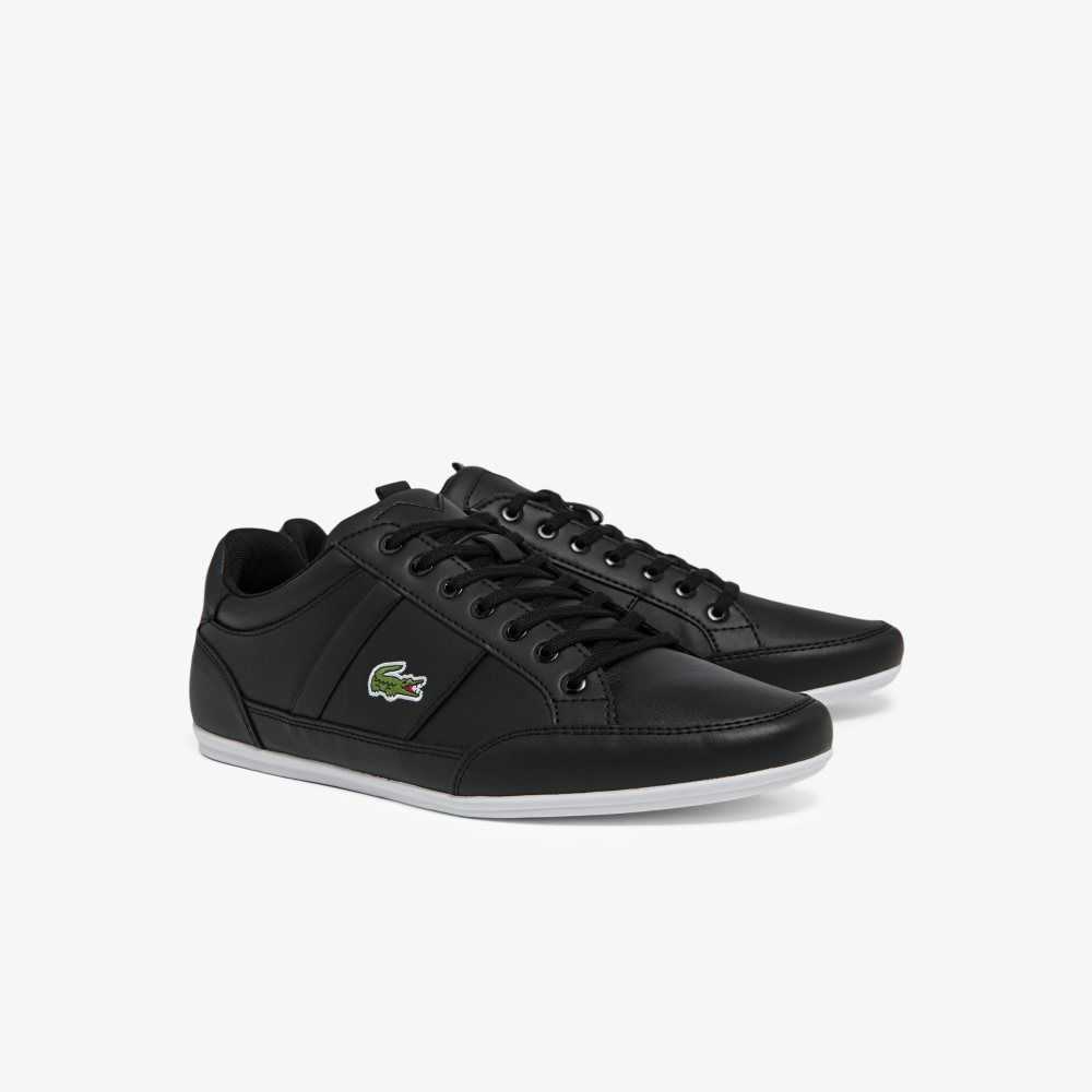 Lacoste Chaymon Leather Sneakers Black/White | XEYK-04326