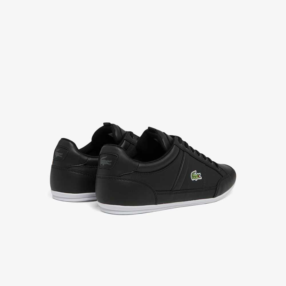 Lacoste Chaymon Leather Sneakers Black/White | XEYK-04326