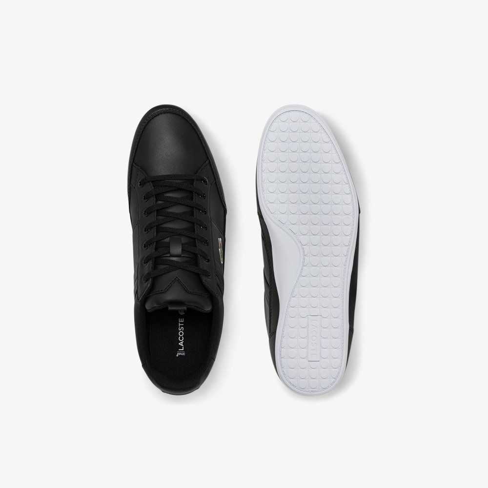 Lacoste Chaymon Leather Sneakers Black/White | XEYK-04326