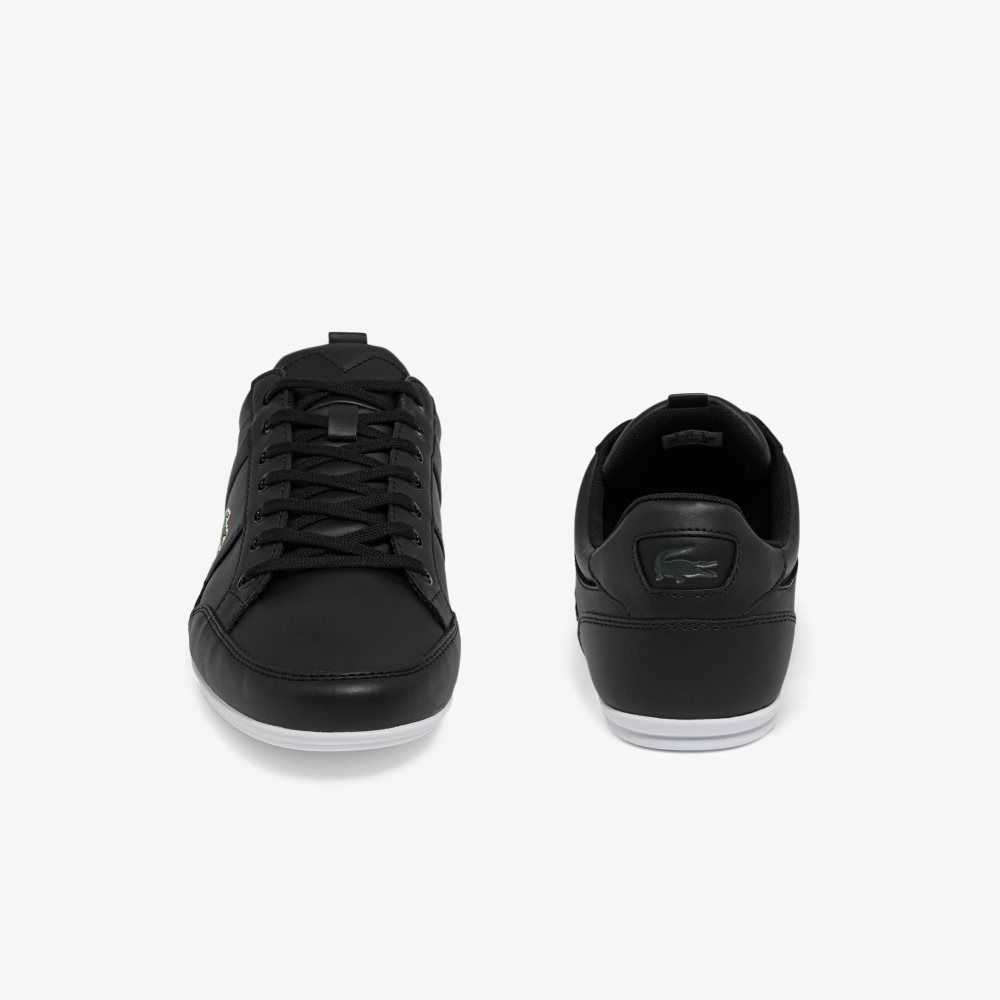 Lacoste Chaymon Leather Sneakers Black/White | XEYK-04326