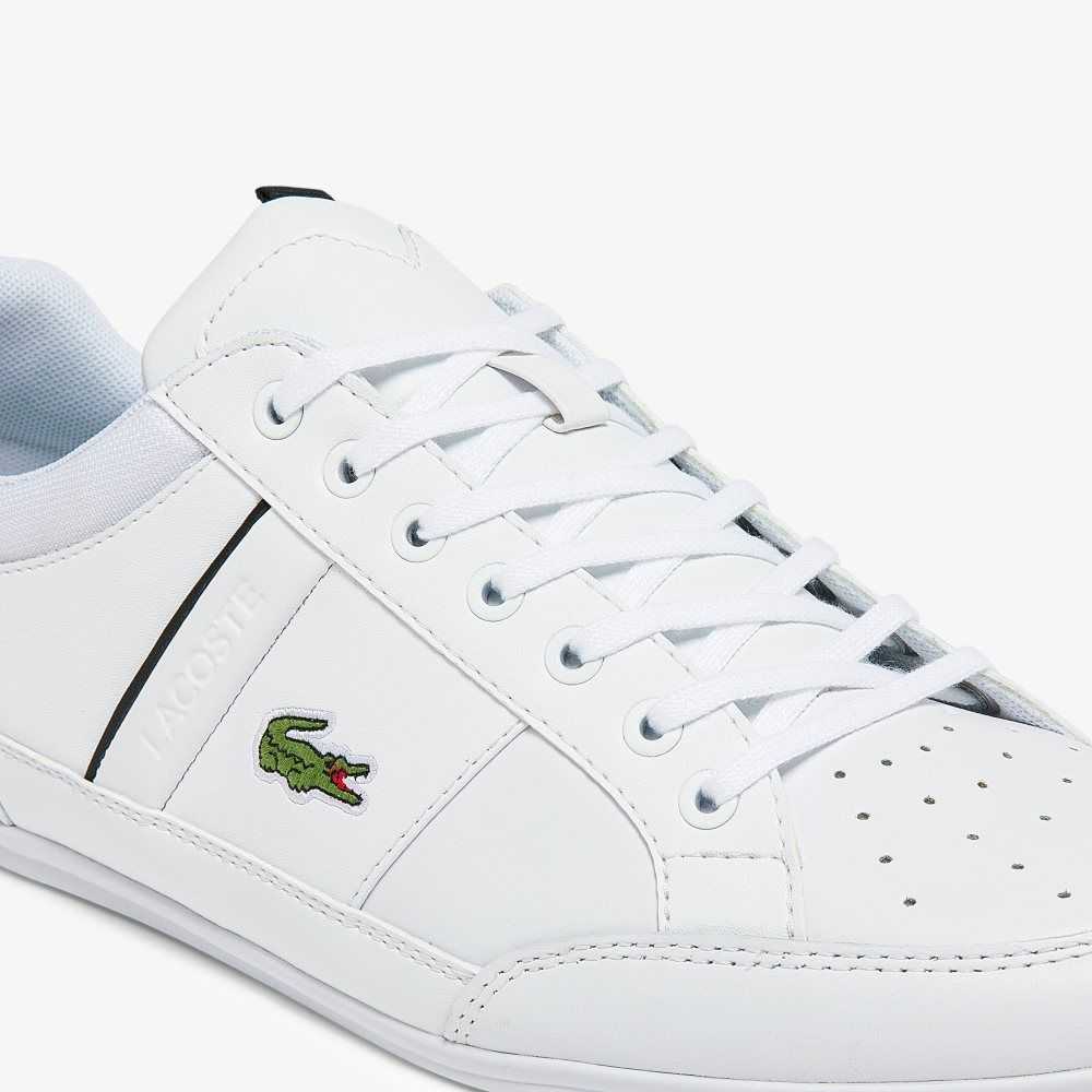 Lacoste Chaymon Leather Sneakers White/Black | NUVZ-28365