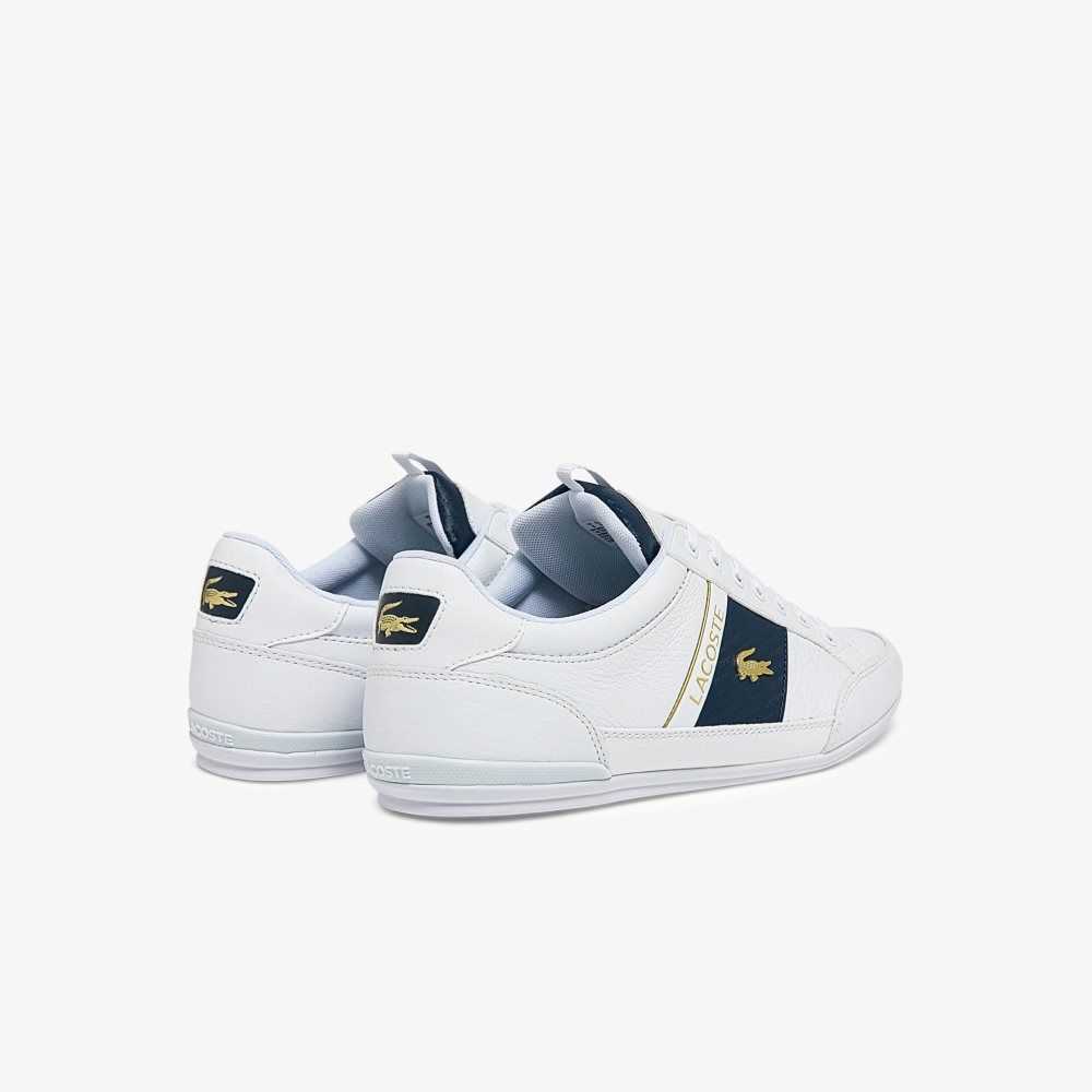 Lacoste Chaymon Leather and Carbon Fiber Sneakers White/White | KXYR-81093