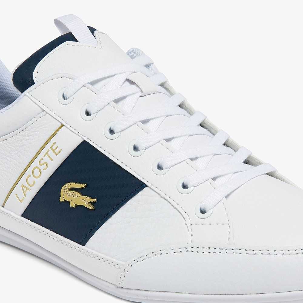 Lacoste Chaymon Leather and Carbon Fiber Sneakers White/White | KXYR-81093