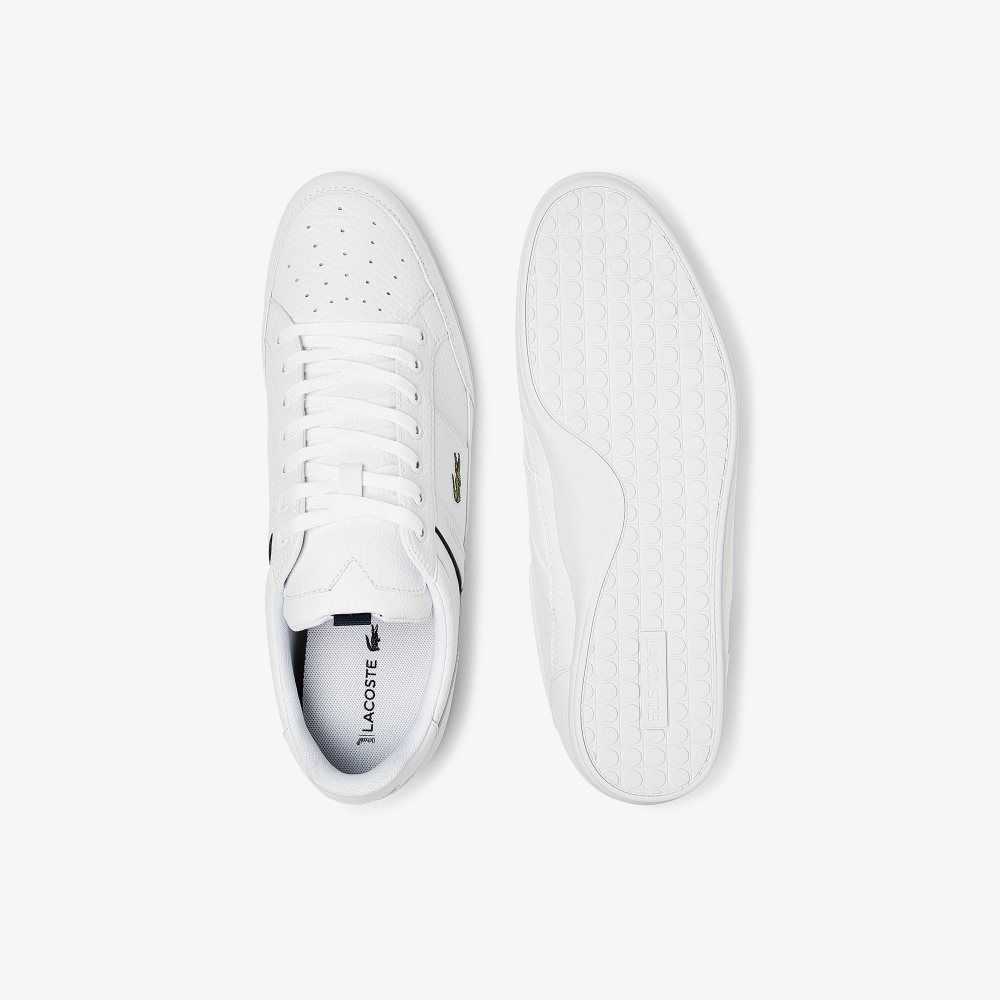 Lacoste Chaymon Leather and Synthetic Sneakers White / Navy | WDLJ-38724
