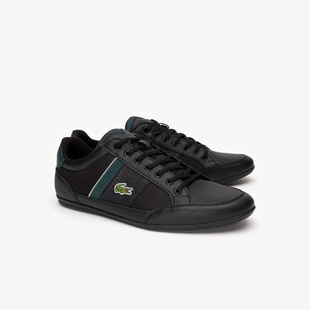 Lacoste Chaymon Synthetic And Textile Sneakers Black/Dark Green | JLSQ-09865