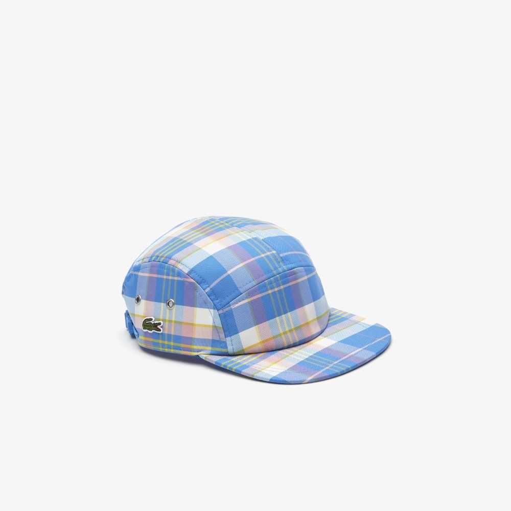 Lacoste Checkerboard Cap Blue / White | ZNPR-89640