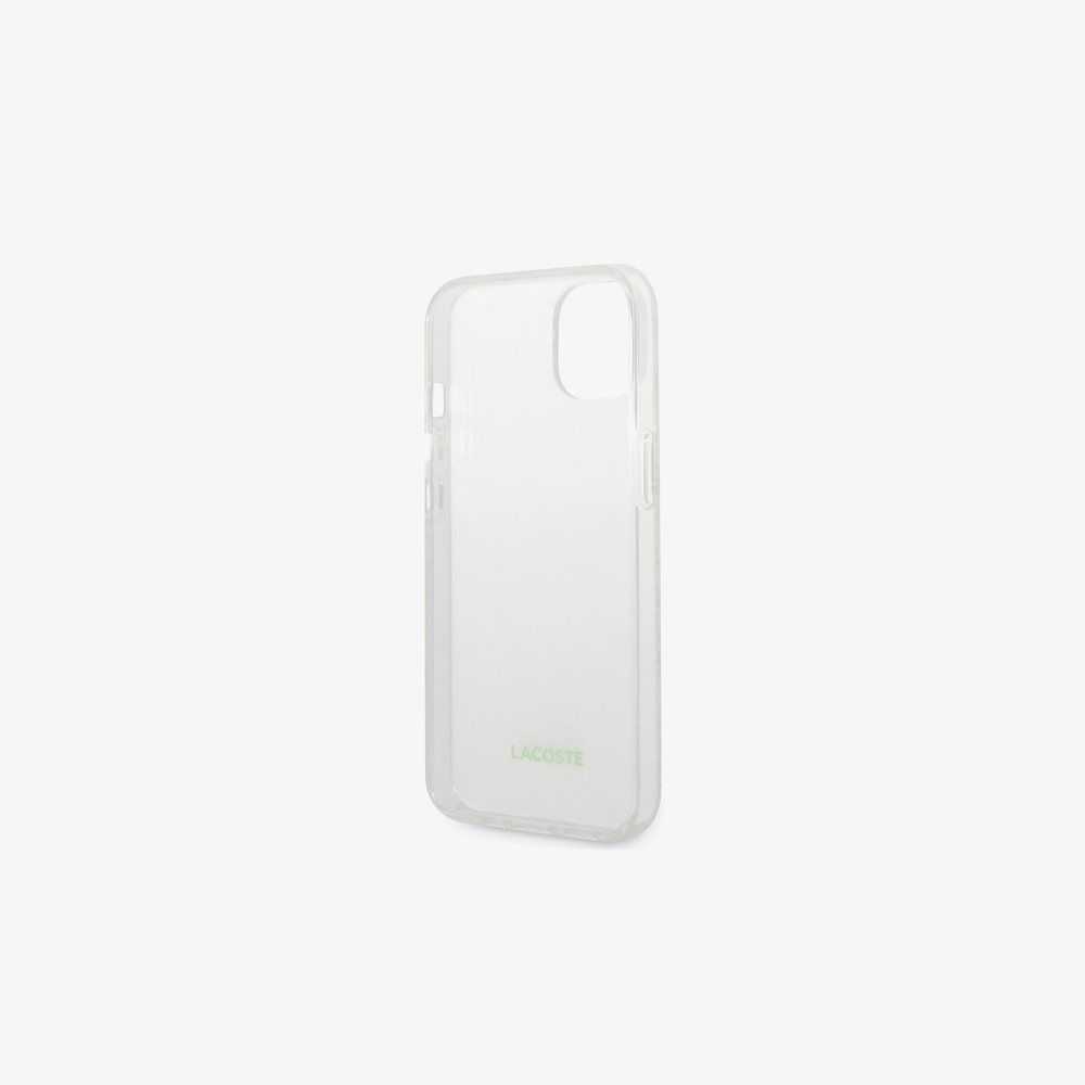 Lacoste Checkerboard Print iPhone 14 Case White | HSOD-36025