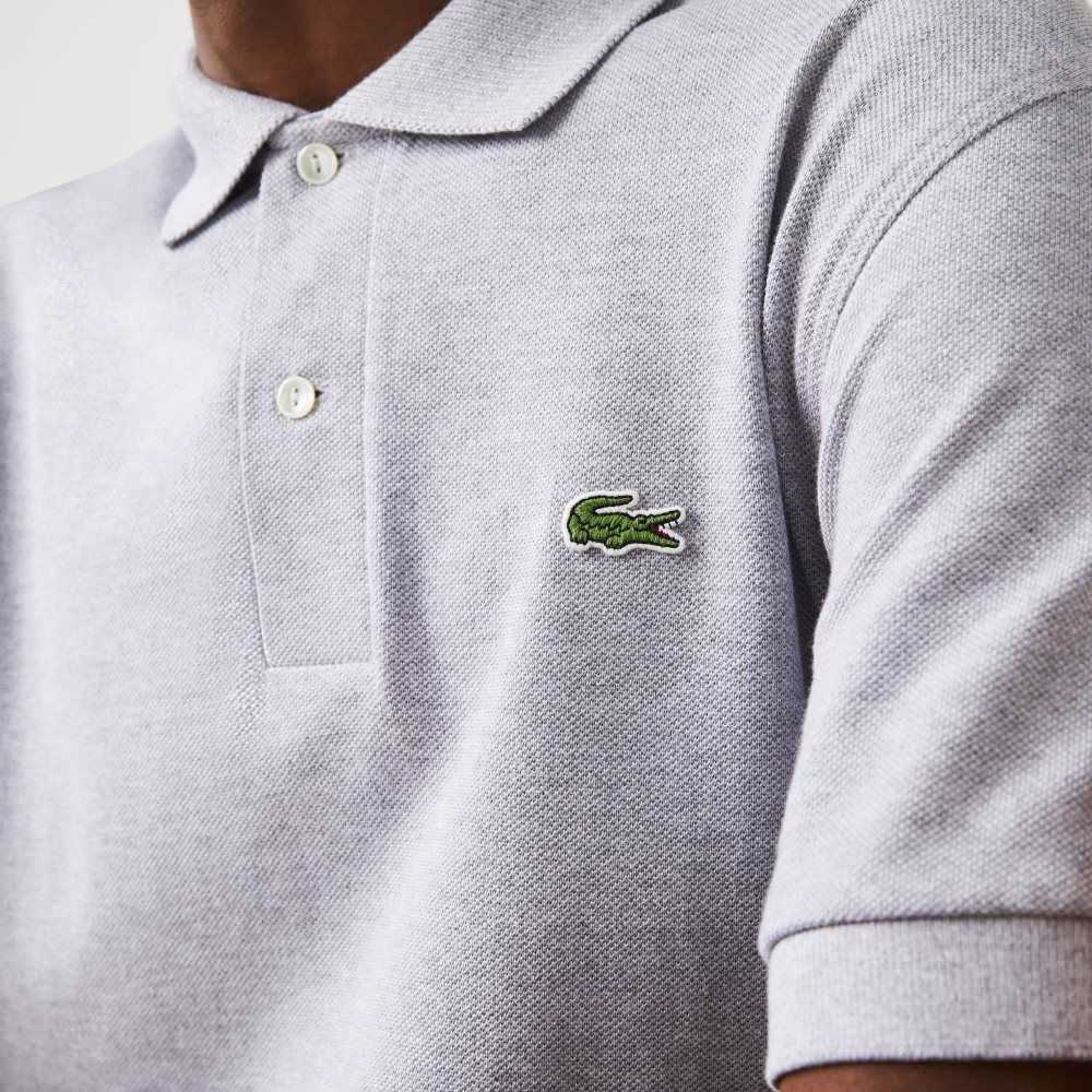 Lacoste Classic Fit Heavy Cotton Pique L.12.21 Polo Grey Chine | BDIG-57043