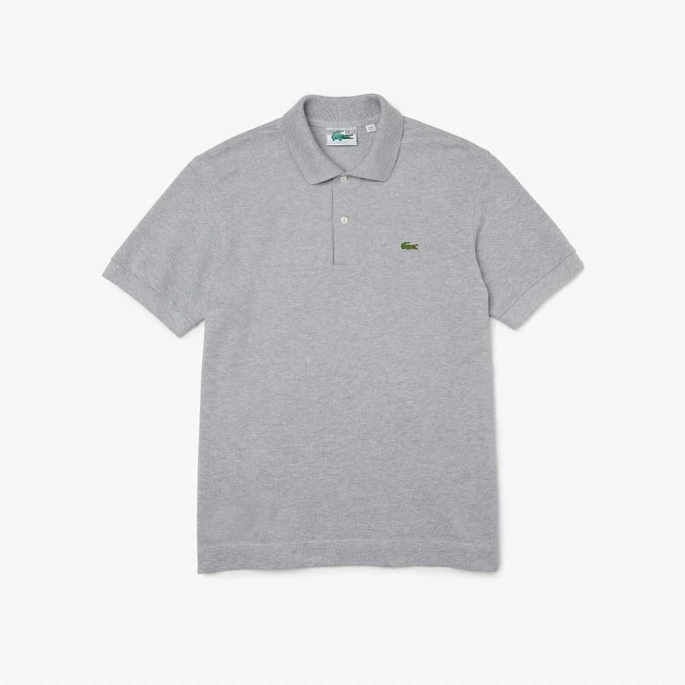 Lacoste Classic Fit Heavy Cotton Pique L.12.21 Polo Grey Chine | BDIG-57043