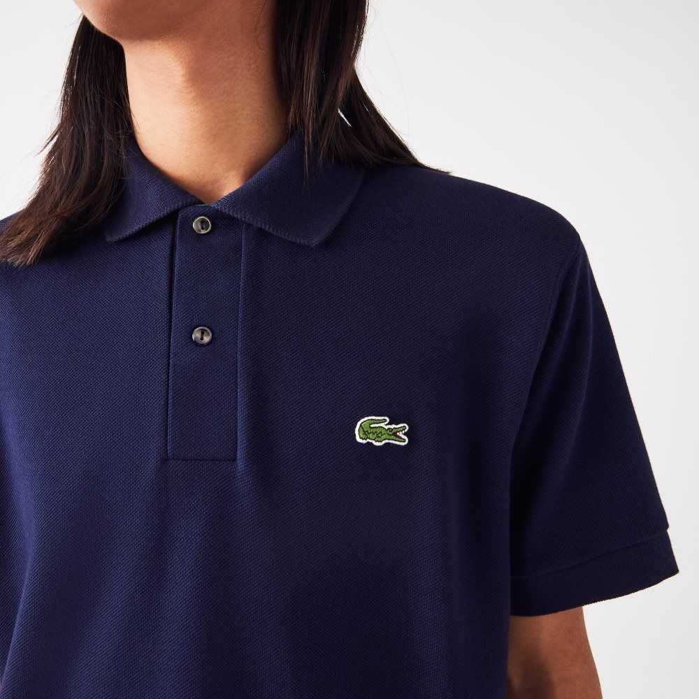 Lacoste Classic Fit Heavy Cotton Pique L.12.21 Polo Navy Blue | SVUB-65437