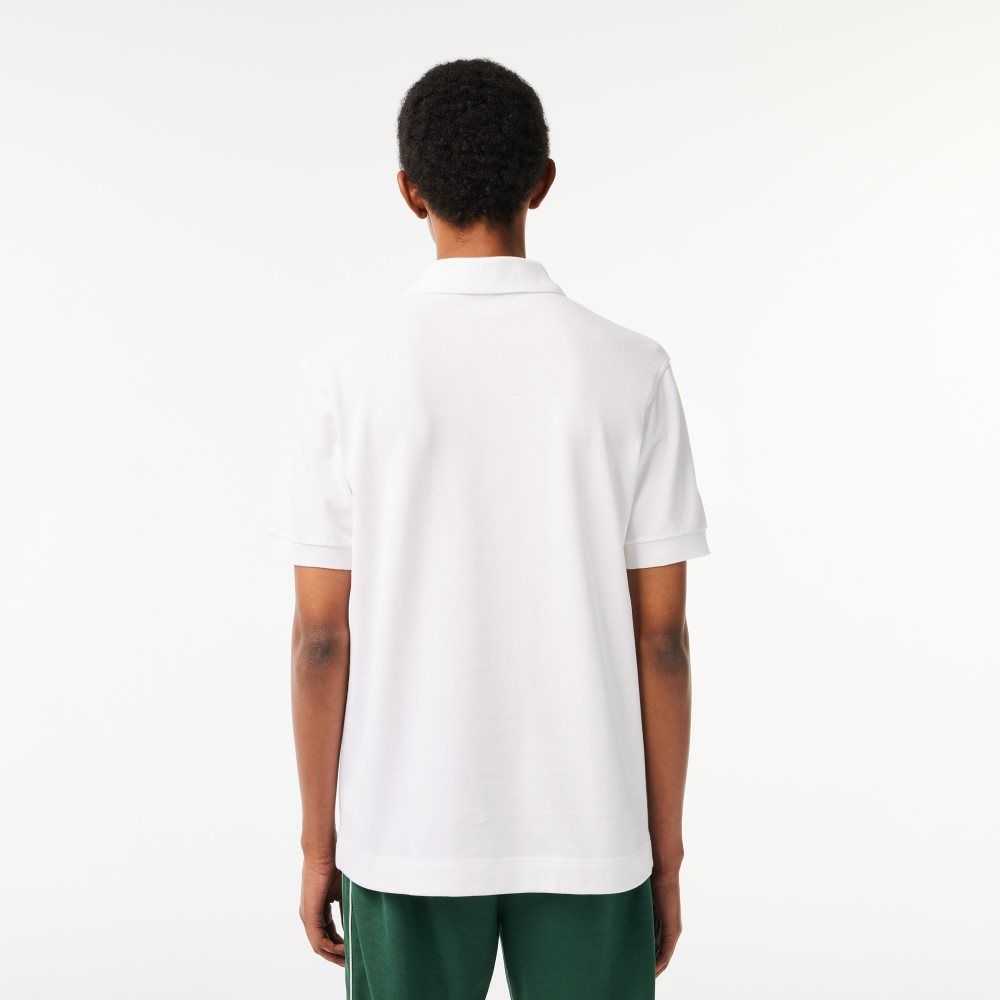 Lacoste Classic Fit Heavy Cotton Pique L.12.21 Polo White | XCVB-86293