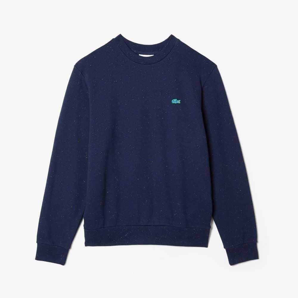 Lacoste Classic Fit Speckled Print Fleece Sweatshirt Navy Blue | VIMA-25864