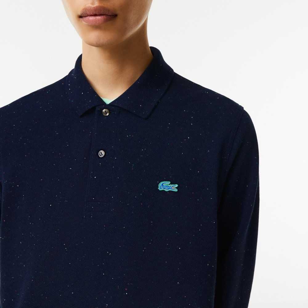 Lacoste Classic Fit Speckled Print Polo Navy Blue | MTBW-93810