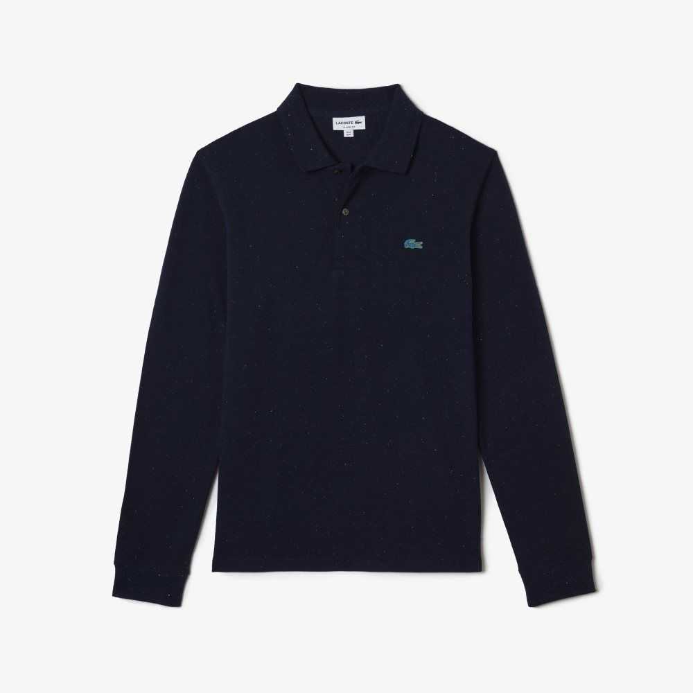 Lacoste Classic Fit Speckled Print Polo Navy Blue | MTBW-93810