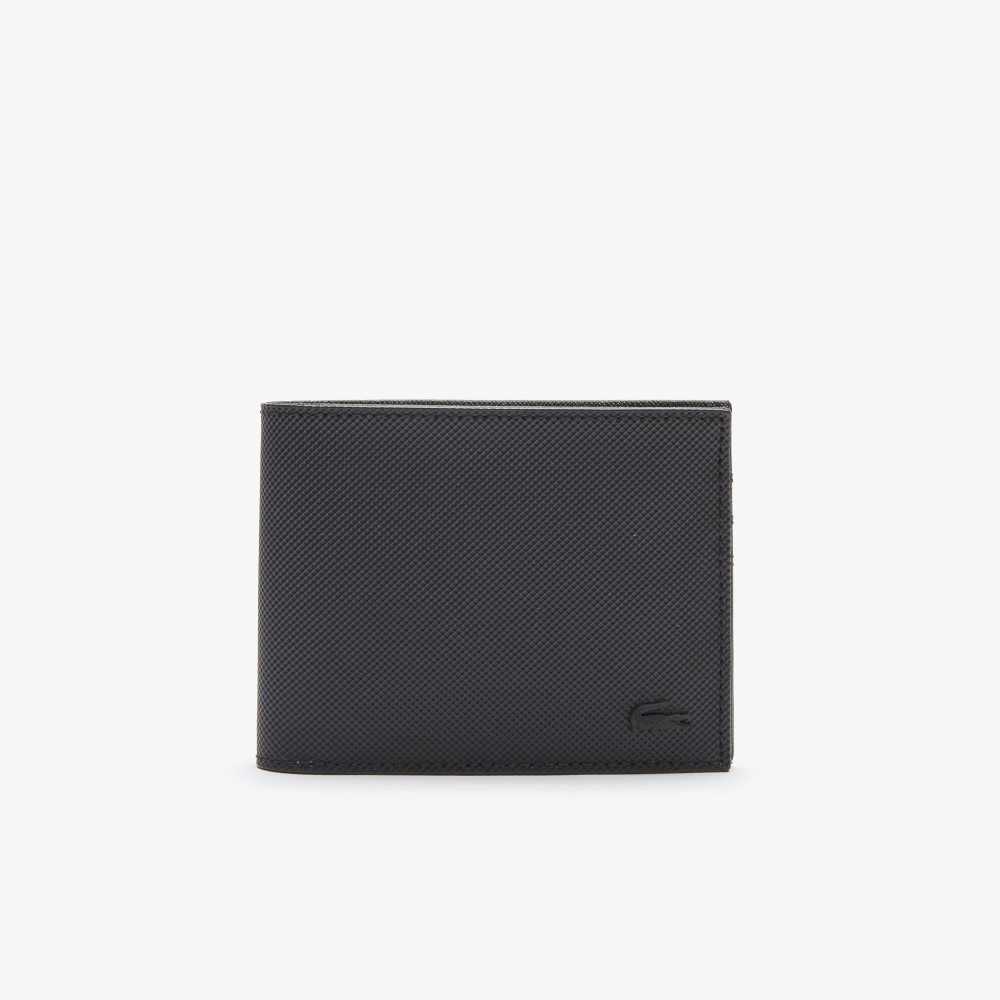 Lacoste Classic Petit Pique Six Card Wallet Black | AUYB-92603