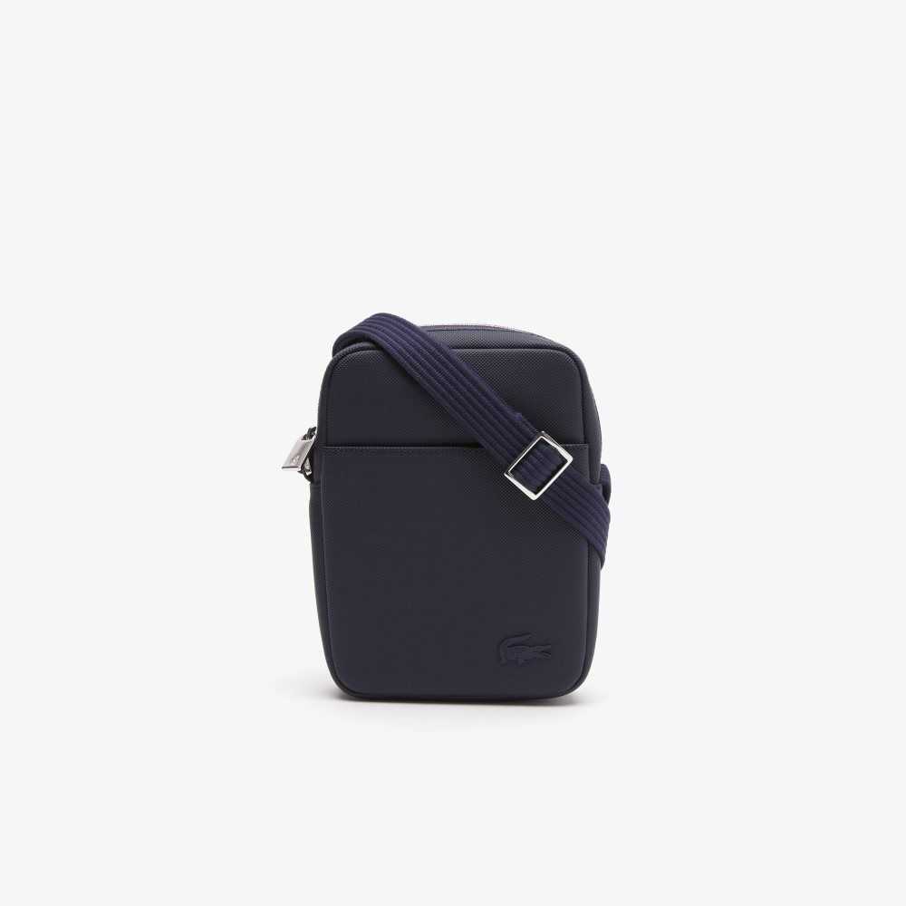 Lacoste Classic Petit Pique Vertical Zip Bag Peacoat | DELT-87932