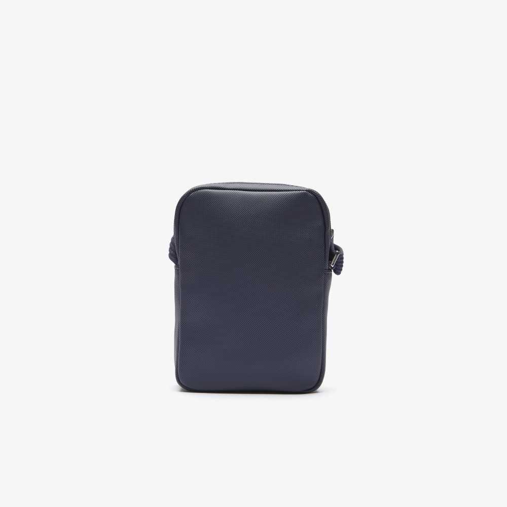 Lacoste Classic Petit Pique Vertical Zip Bag Peacoat | DELT-87932
