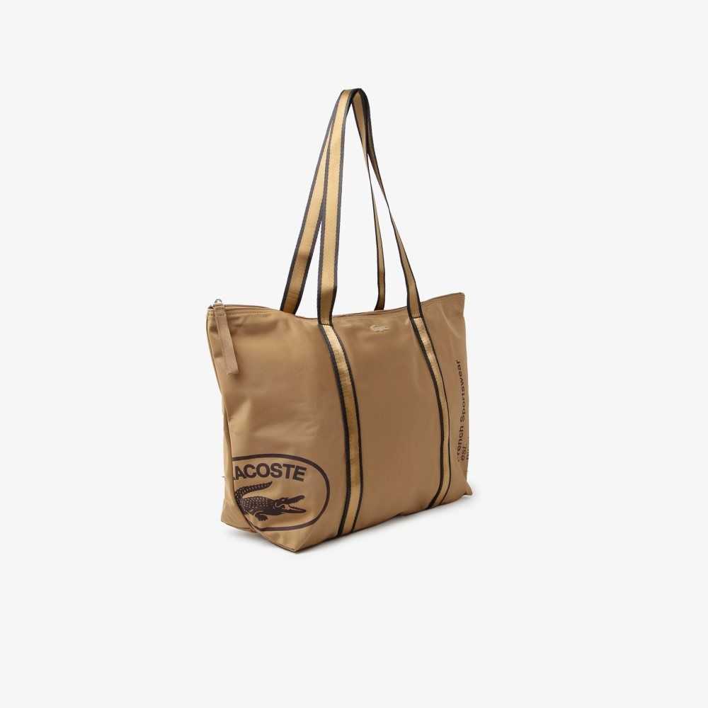 Lacoste Collapsible Shopping Bag Leafy Noir | AJMH-72041