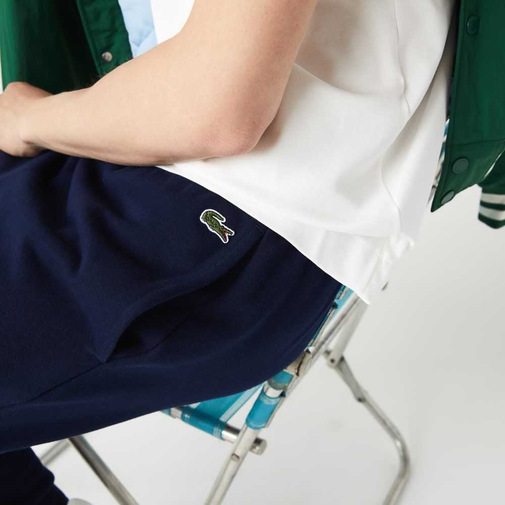 Lacoste Colorblock Cotton Fleece Blend Jogging Pants Navy Blue / Green / Red | YSBI-56371