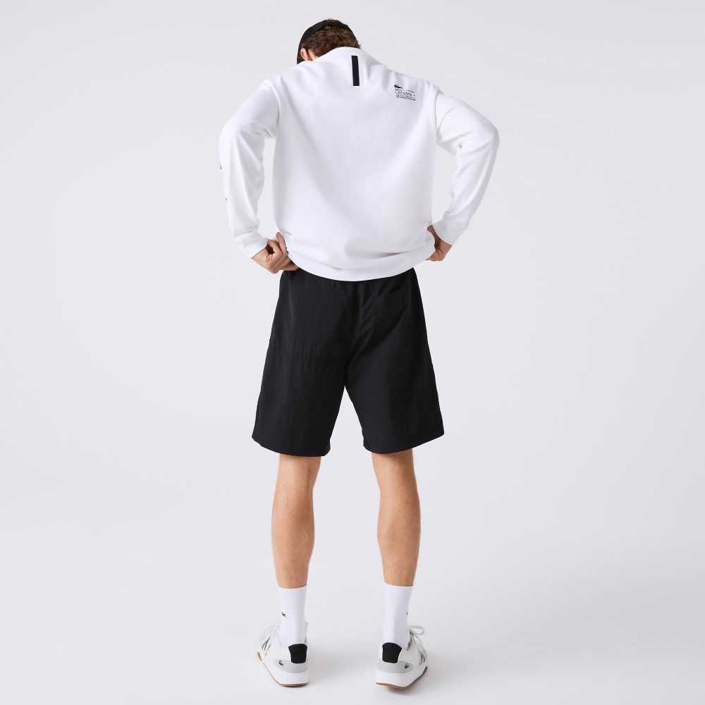 Lacoste Colorblock Patchwork Effect Shorts Black / Blue / White | XVIS-53094