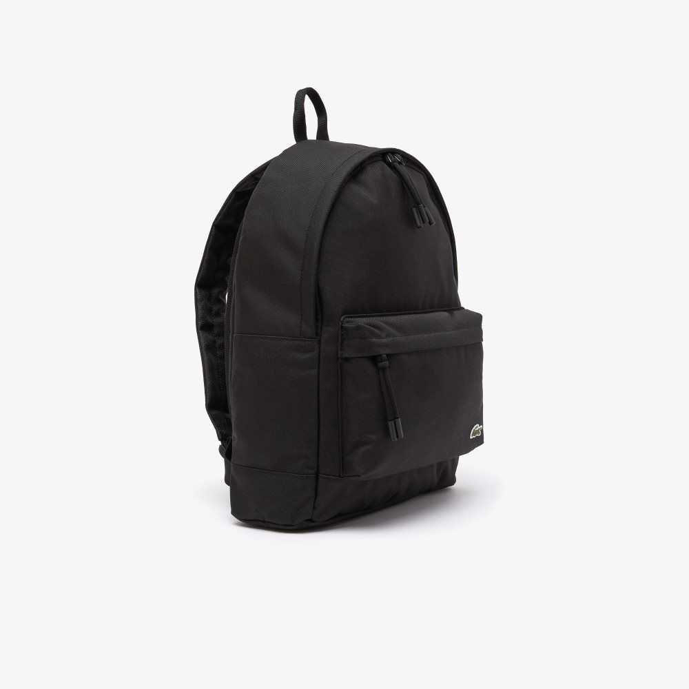 Lacoste Computer Compartment Backpack Black | COXD-08721