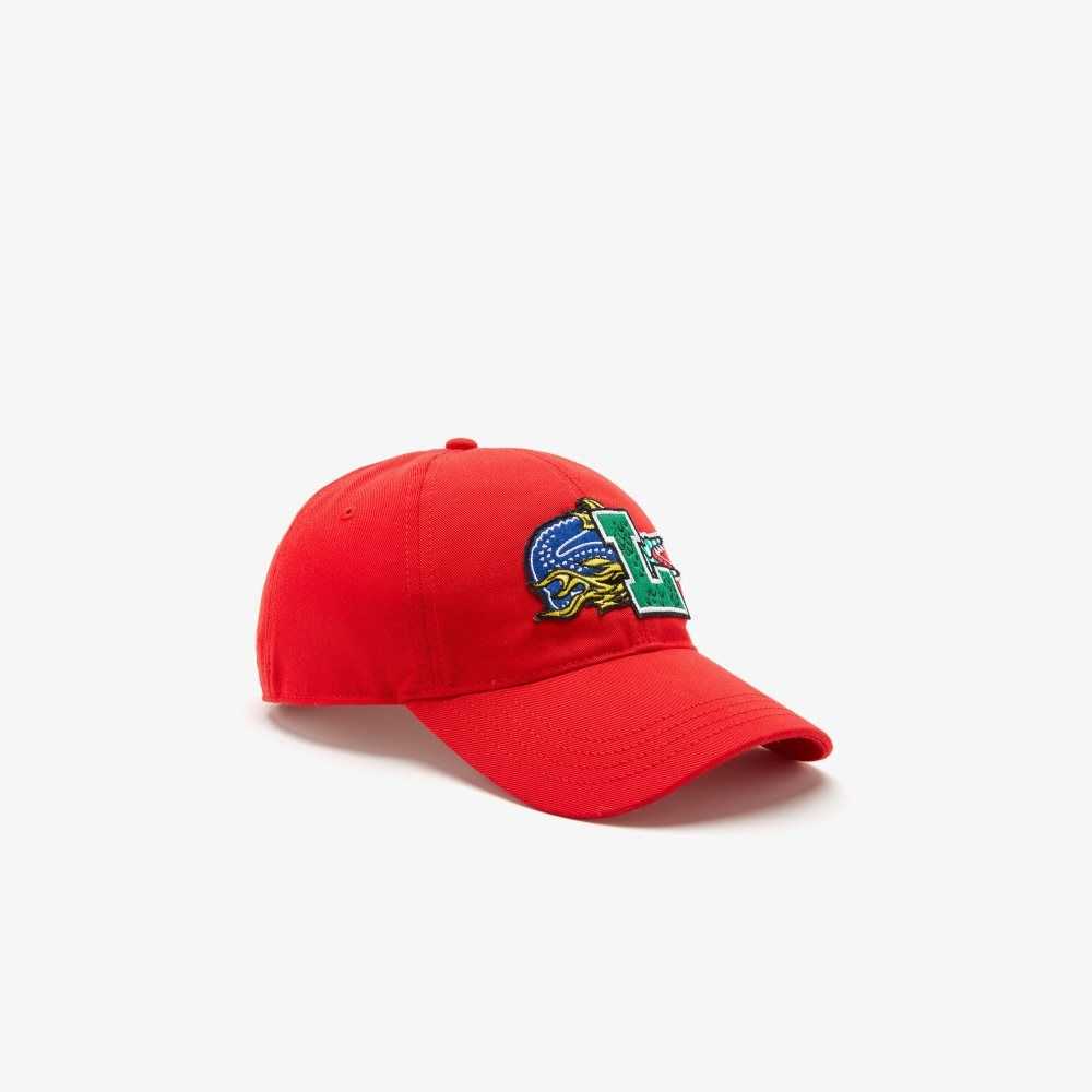 Lacoste Contrast Badge Cap Red | MRTZ-15960