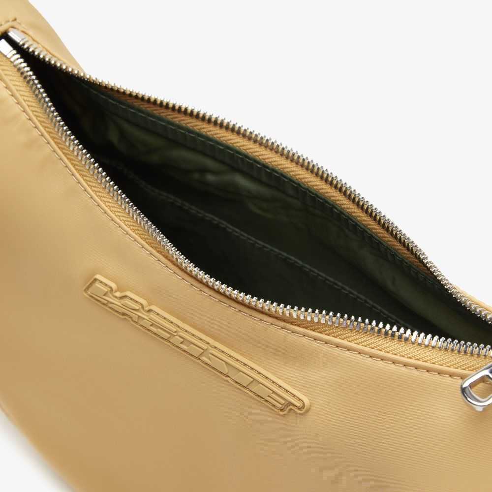 Lacoste Contrast Branding Halfmoon Bag Lark Pastille | YDGT-09263