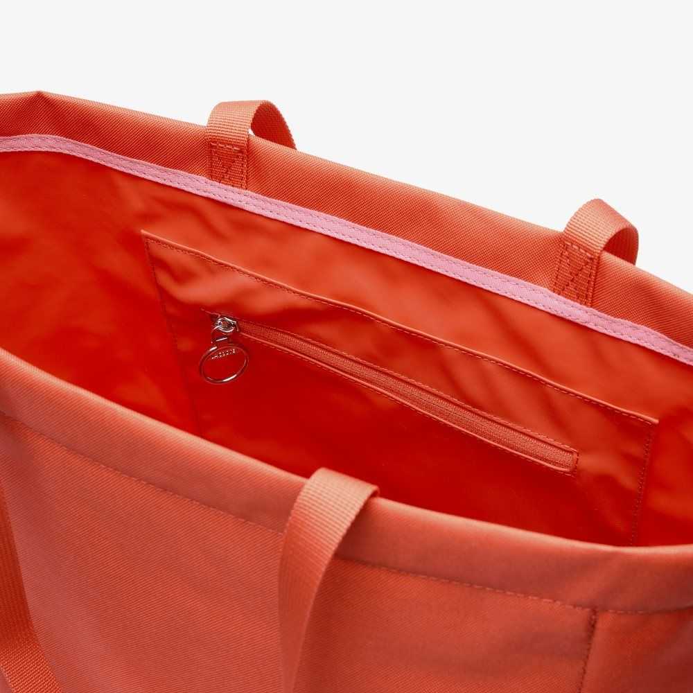 Lacoste Contrast Branding Oversized Tote Bag Pasteque | IXQE-35087