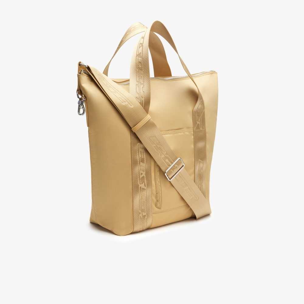 Lacoste Contrast Branding Tote Bag Lark Pastille | QYEA-31957