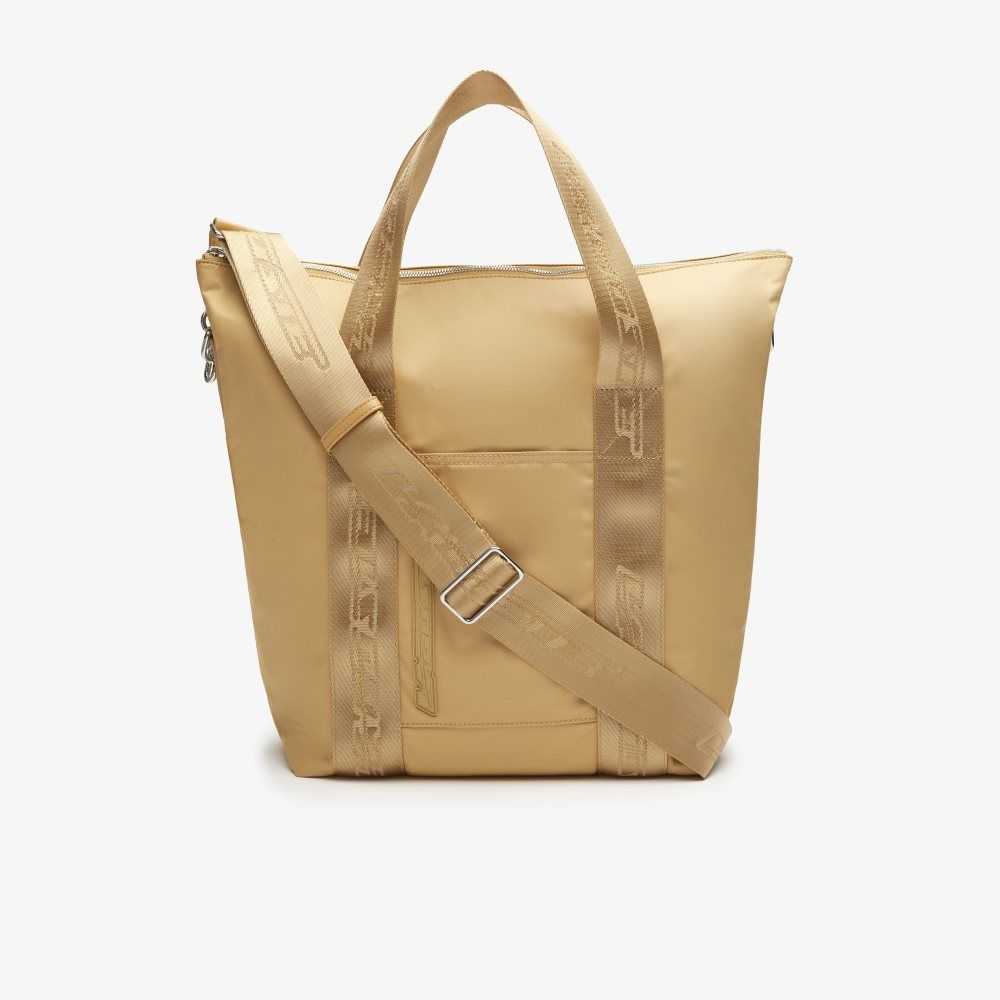 Lacoste Contrast Branding Tote Bag Lark Pastille | QYEA-31957