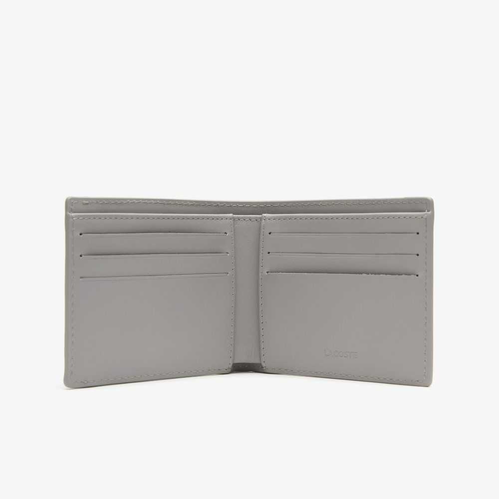 Lacoste Contrast Lining Folding Wallet Ciment Floride Noir | PAXV-92135