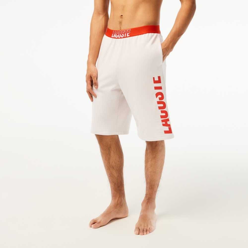 Lacoste Contrast Logo Waistband Shorts Beige | PCTK-93625