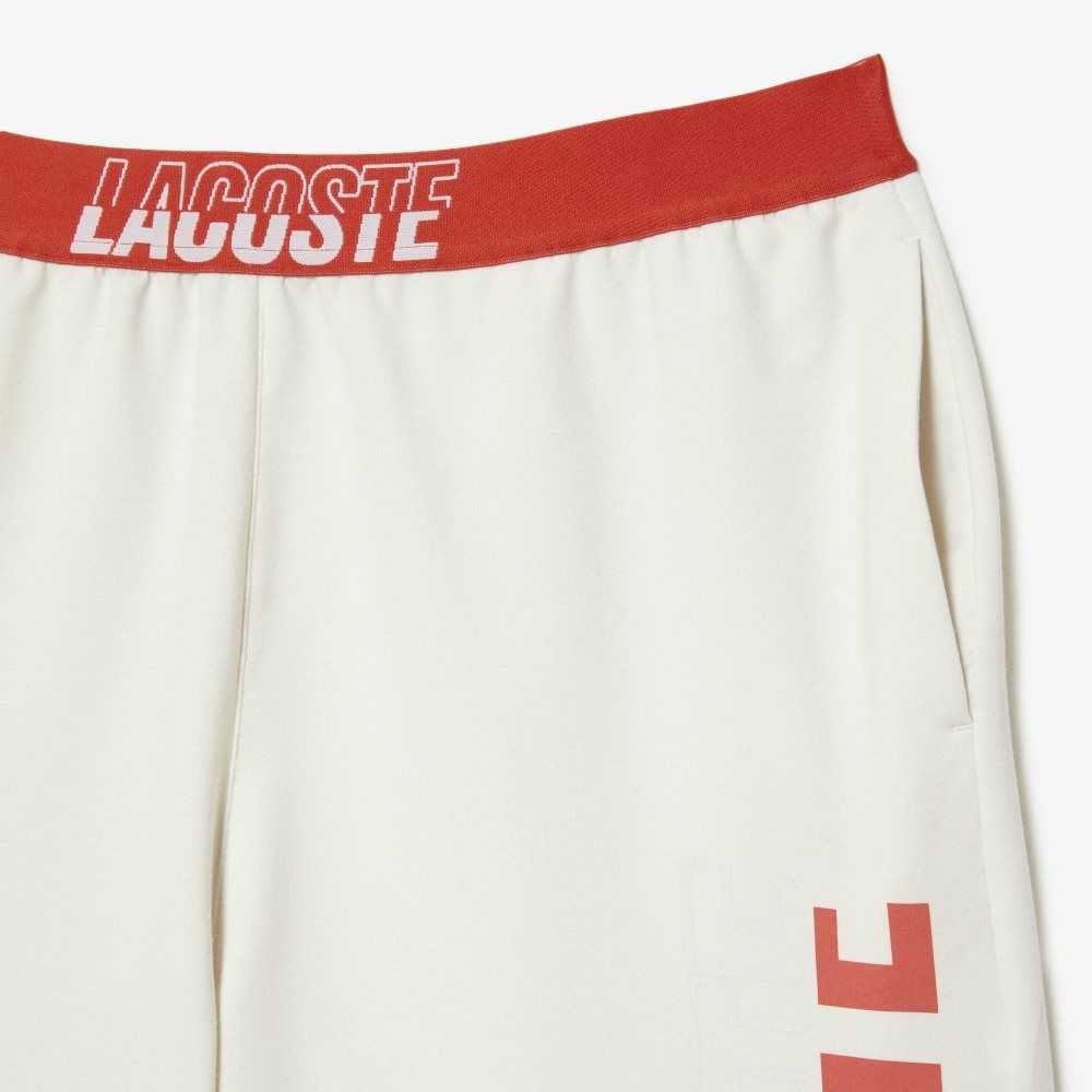 Lacoste Contrast Logo Waistband Shorts Beige | PCTK-93625