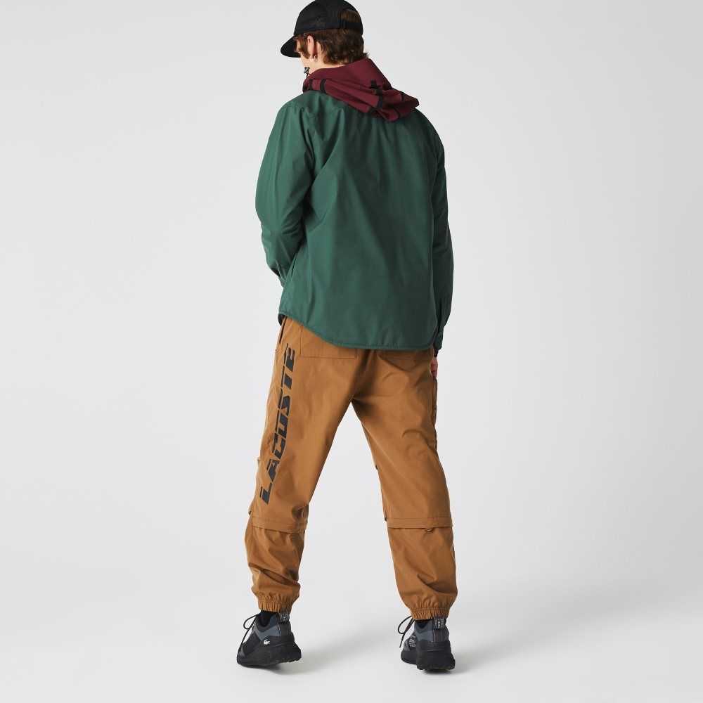 Lacoste Contrast Oversized Branding Trackpants Brown | SKZQ-28734